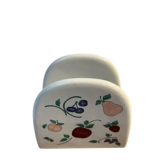 Princess house Orchard Medley Napkin holder Fruit Ceramic - Picture 1 of 8